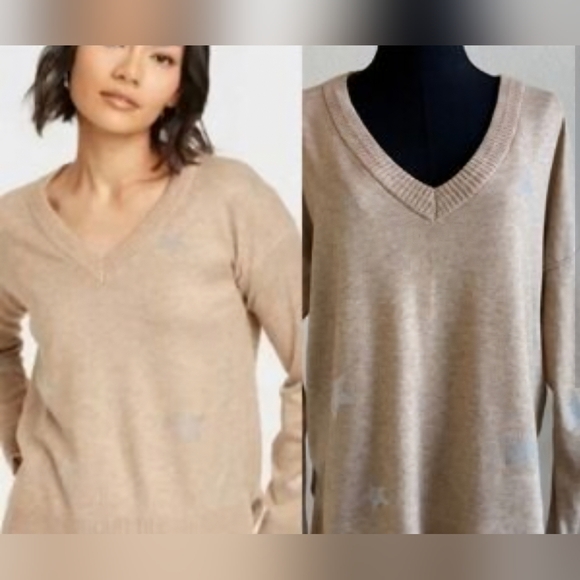 Knox Rose Tan V-Neck Sweater - Picture 2 of 12